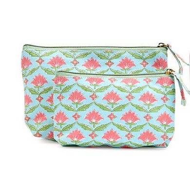 Floral Block Pouch - Small
