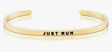Just Run Mantra Band Bracelet - Gold