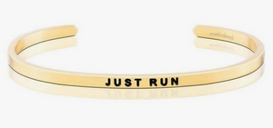 Just Run Mantra Band Bracelet - Gold