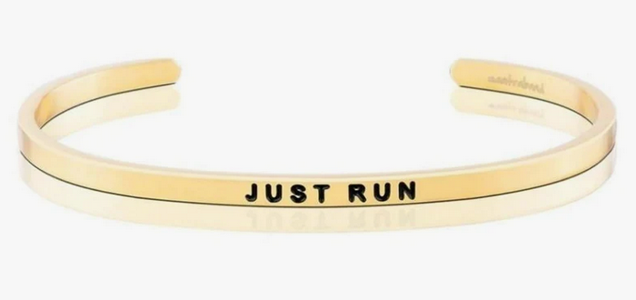 Just Run Mantra Band Bracelet - Gold