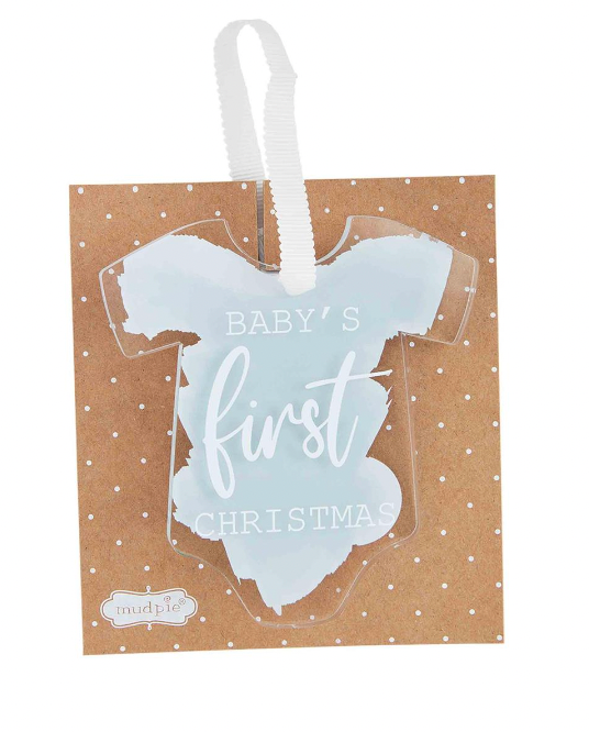Baby's 1st Christmas Ornament - Blue