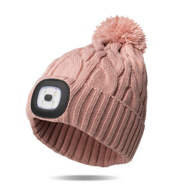 LED Beanie Hat With Pom Pom