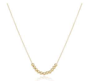 Classic Gold Bead Necklace - 16"