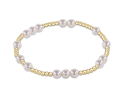 Hope Unwritten 5mm Gold and Pearl Bead Bracelet