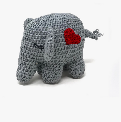 Red Heart Crochet Elephant Plush