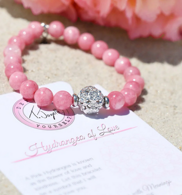 Hydrangea Bracelet - Pink Jade