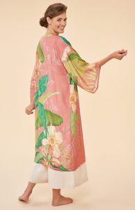 Delicate Tropical Long Kimono