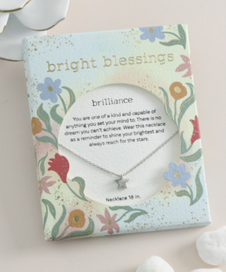 Star Bright Blessings Necklace - Silver