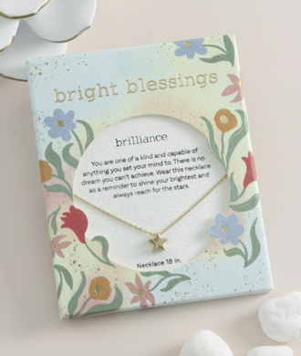 Star Bright Blessings Necklace - Gold