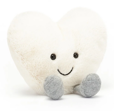 Amuseable Cream Heart Plush Toy