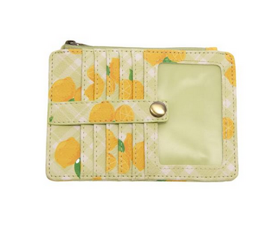 Penny Mini Card Wallet - Lemons On Lime