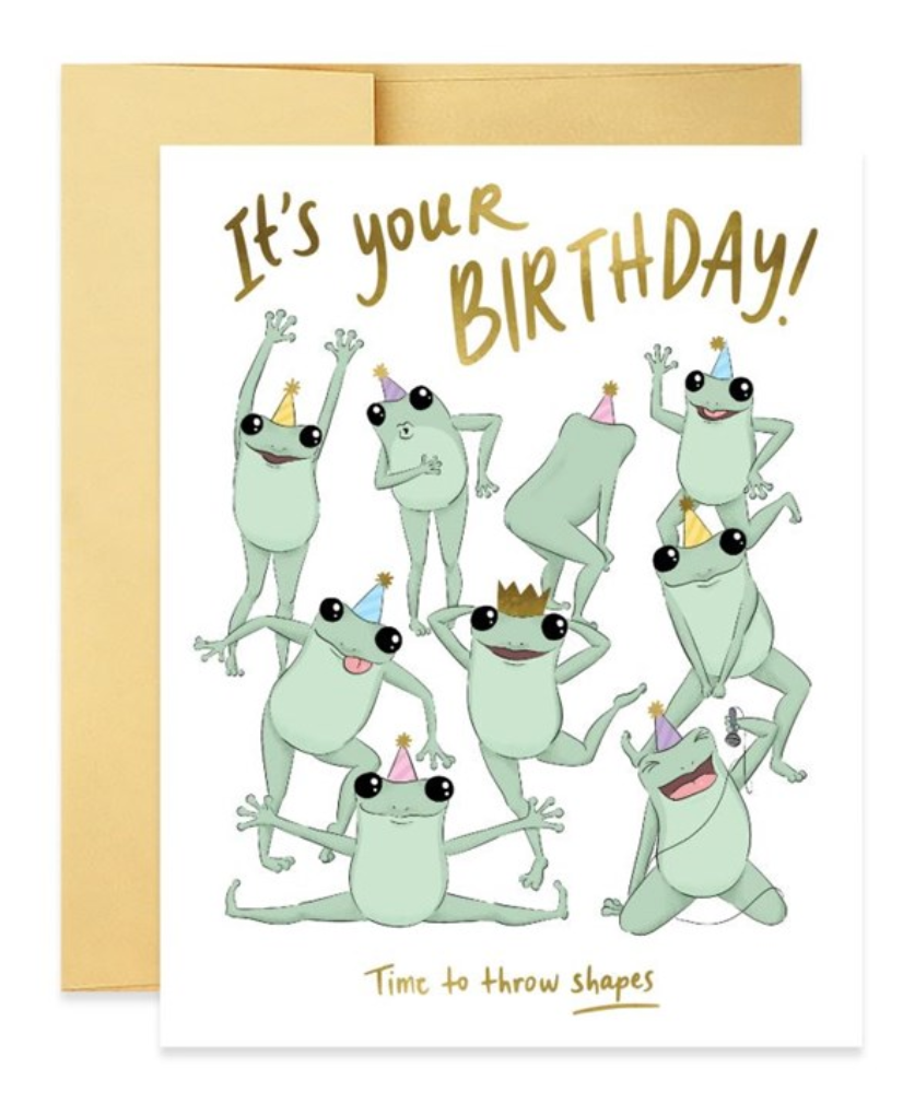 Throwing Shapes Birthday Card