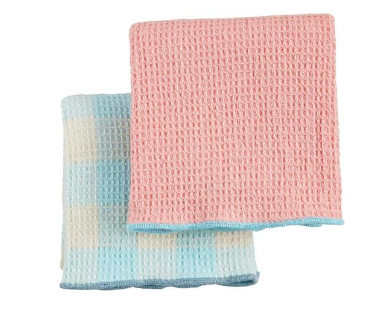 Pink Colorful Waffle Towel Set