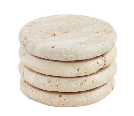 Stone Coaster Set - Cream