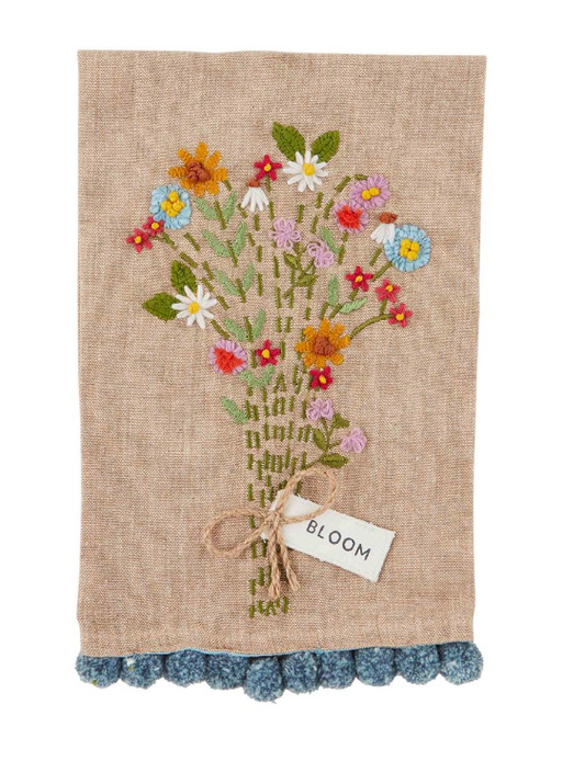 Bloom Floral Embroidery Towel