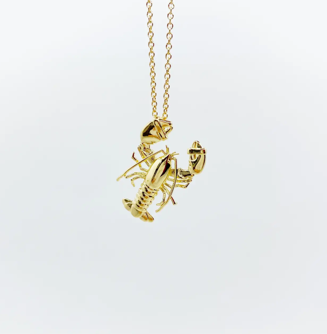 The Ketcham Lobster 14kt Gold Dipped Pendant