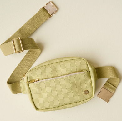 Green Urban Check Belt Bag