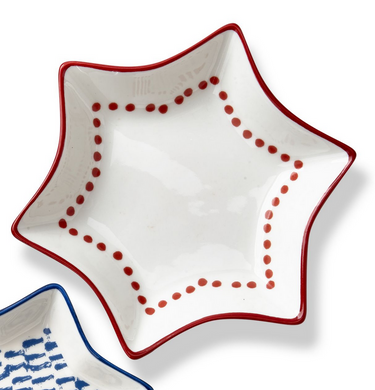 Star Dish - Red & White
