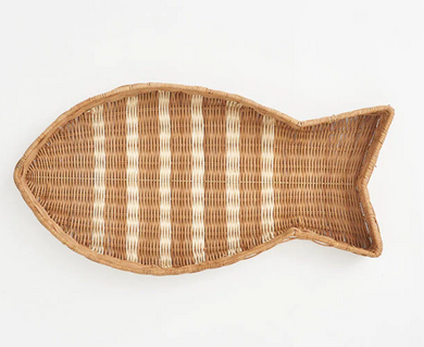 Fish Rattan Tray - Large