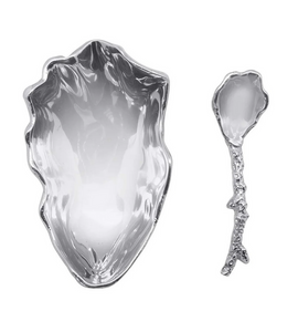 Oyster Dish and Coral Spoon