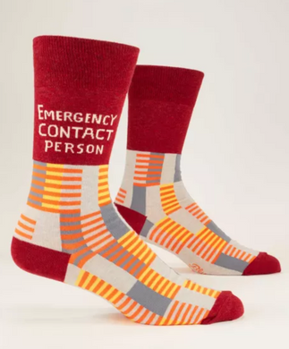 Emergency Contact Men's Socks