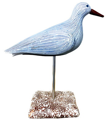Blue Striped Seagull On A Stand