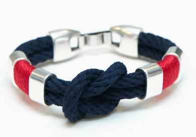 Starboard Navy, Red & Silver Bracelet