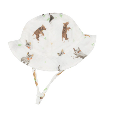 Sunhat - Watercolor Puppies - 0-6 months