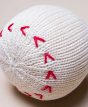 Load image into Gallery viewer, Baseball Knit Rattle