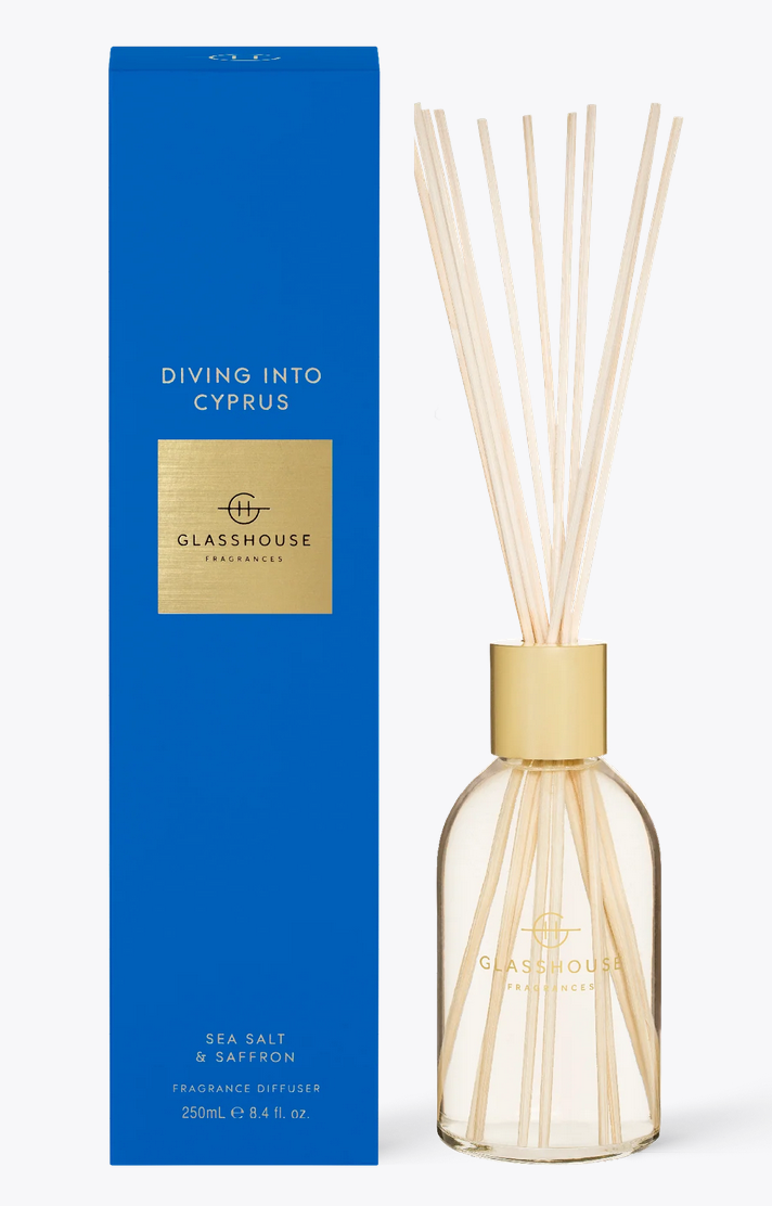 Glasshouse Fragrances Diving Into Cyprus Diffuser