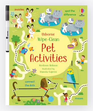Wipe-Clean Pet Activities Book
