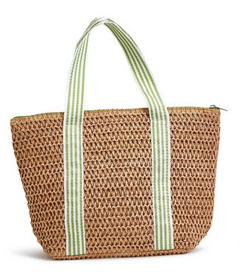Woven Thermal Lunch Tote - Lime Green