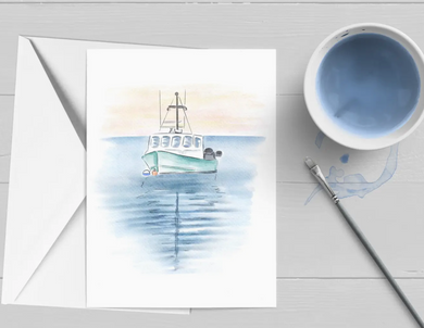 Card - Coastal Fishing Boat