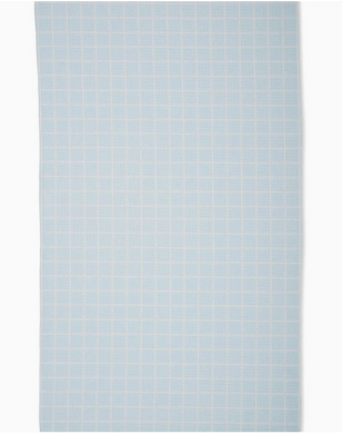 Summer Grid Blue Tea Towel