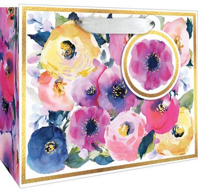 Watercolor Flowers Small Gift Bag