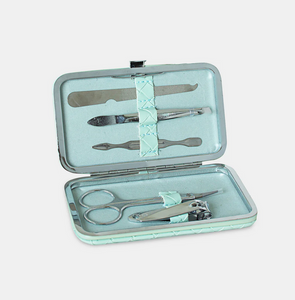Teal Woven Manicure Set