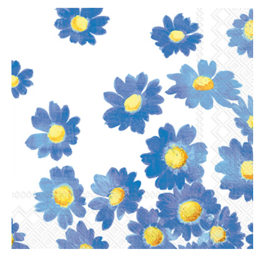 Agnetha Blue Cocktail Napkins