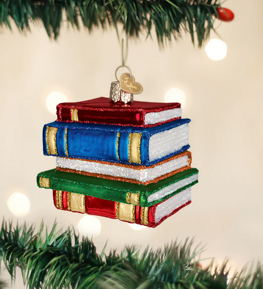 Stack Of Books Ornament