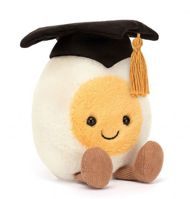 Amuseable Boiled Egg Graduation Plush Toy