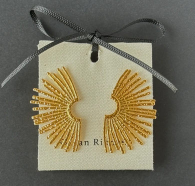 Fan Earrings - 18ct Gold Plated