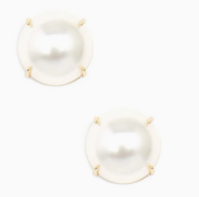 Pearl Stud In 18K Gold Plated Setting Earring