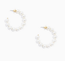 Load image into Gallery viewer, Classic Pearl Hoop Earring