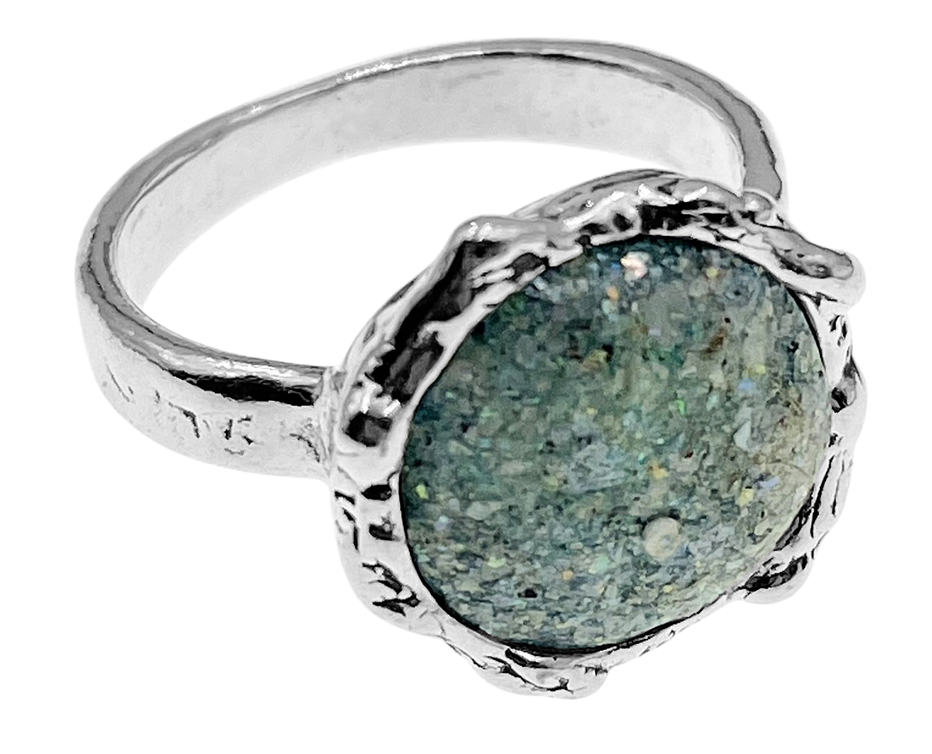 Small Round Roman Glass Ring – Sativa