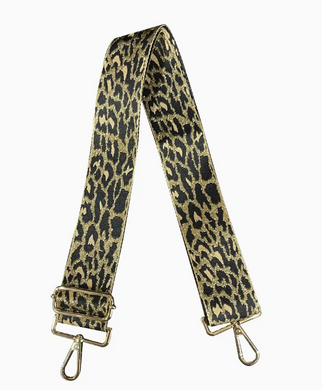 Glitter Animal Bag Strap In  Cheetah or Leopard