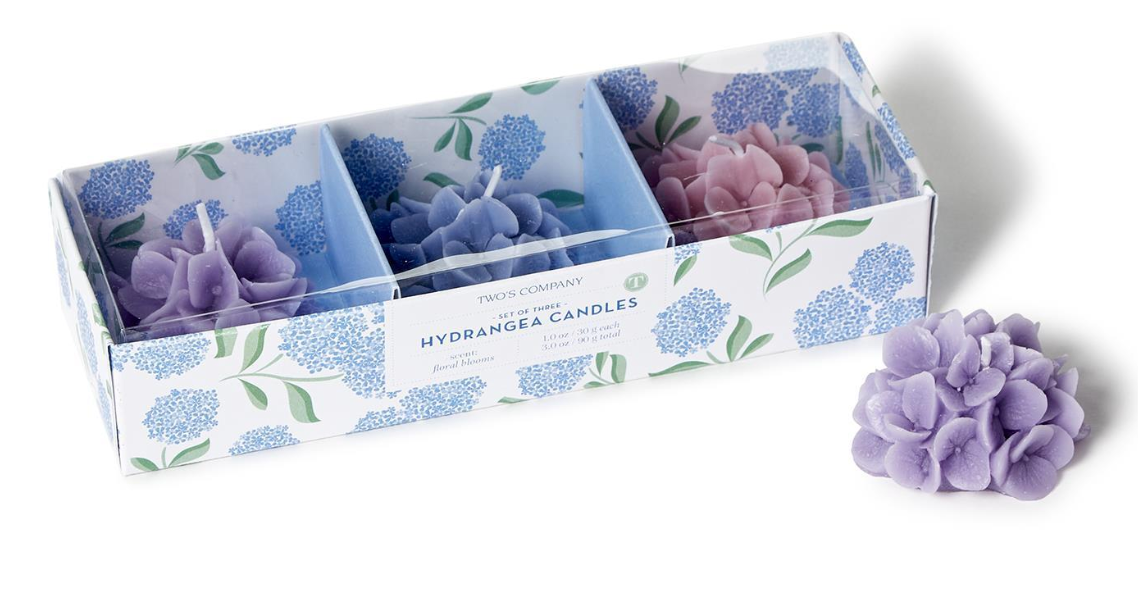 Two's Company Hydrangea Bloom Candle