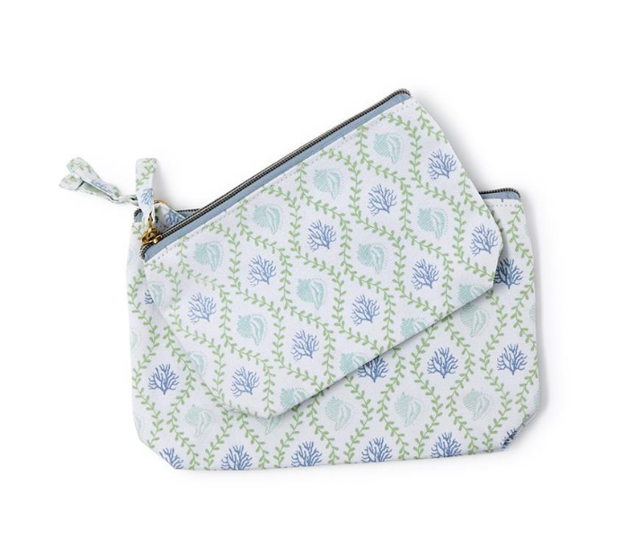Set/2 Coastal Print Pouches