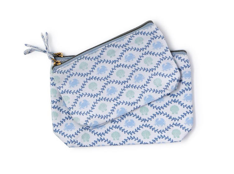 Set/2 Coastal Print Pouches