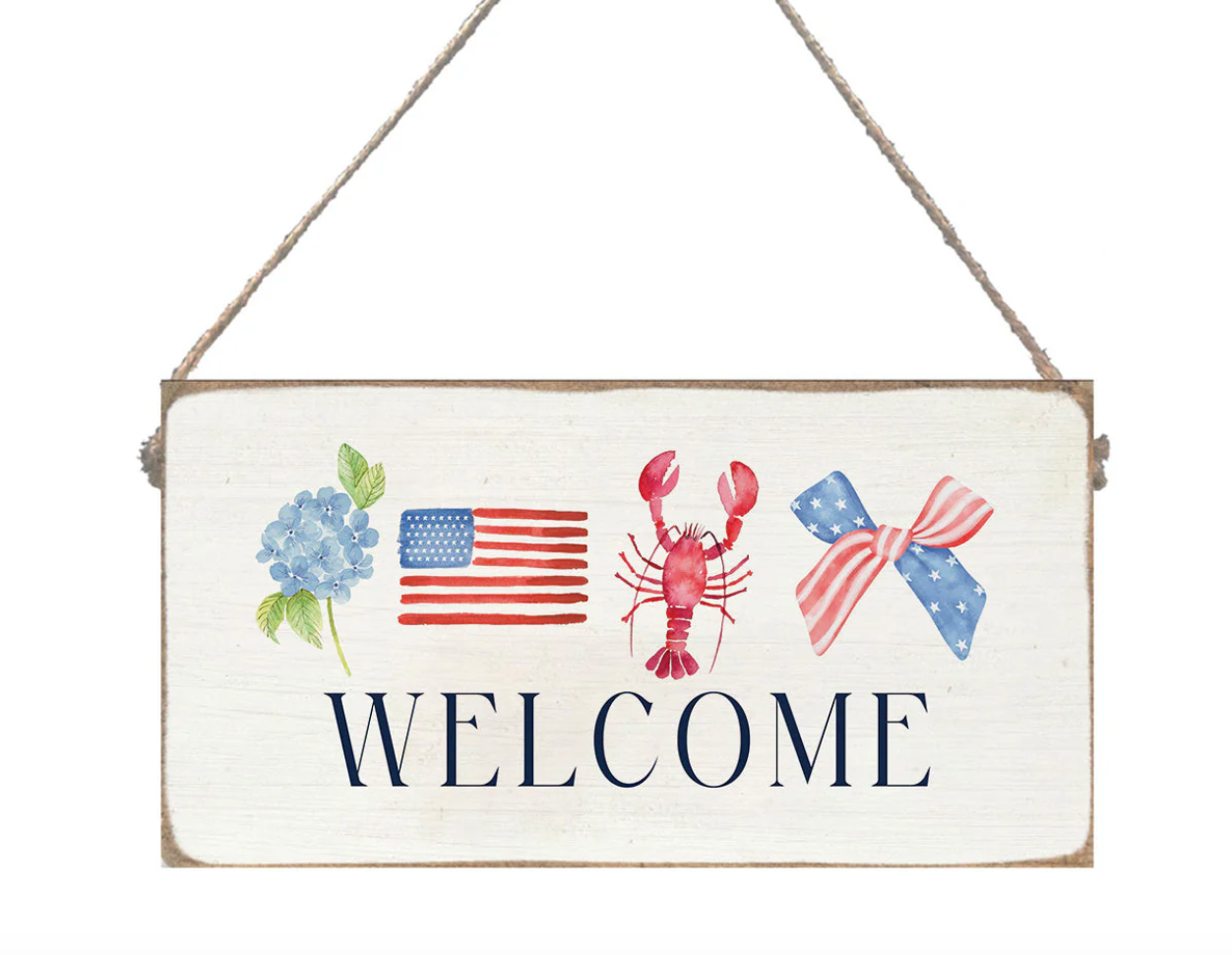 Hanging Sign - American Icons Welcome