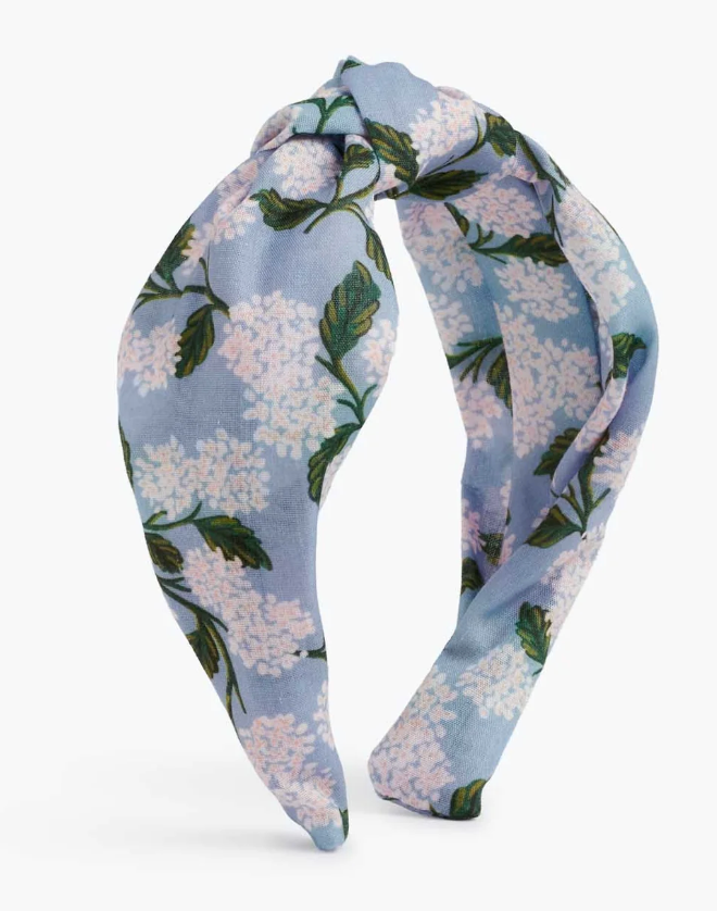 Knotted Headband - Blue Hydrangea