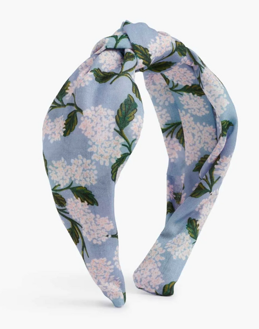 Knotted Headband - Blue Hydrangea
